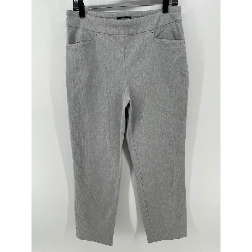 Hilary Radley Pull On Pants Womens‎ Large Grey Stretch Career Workwear Trouser